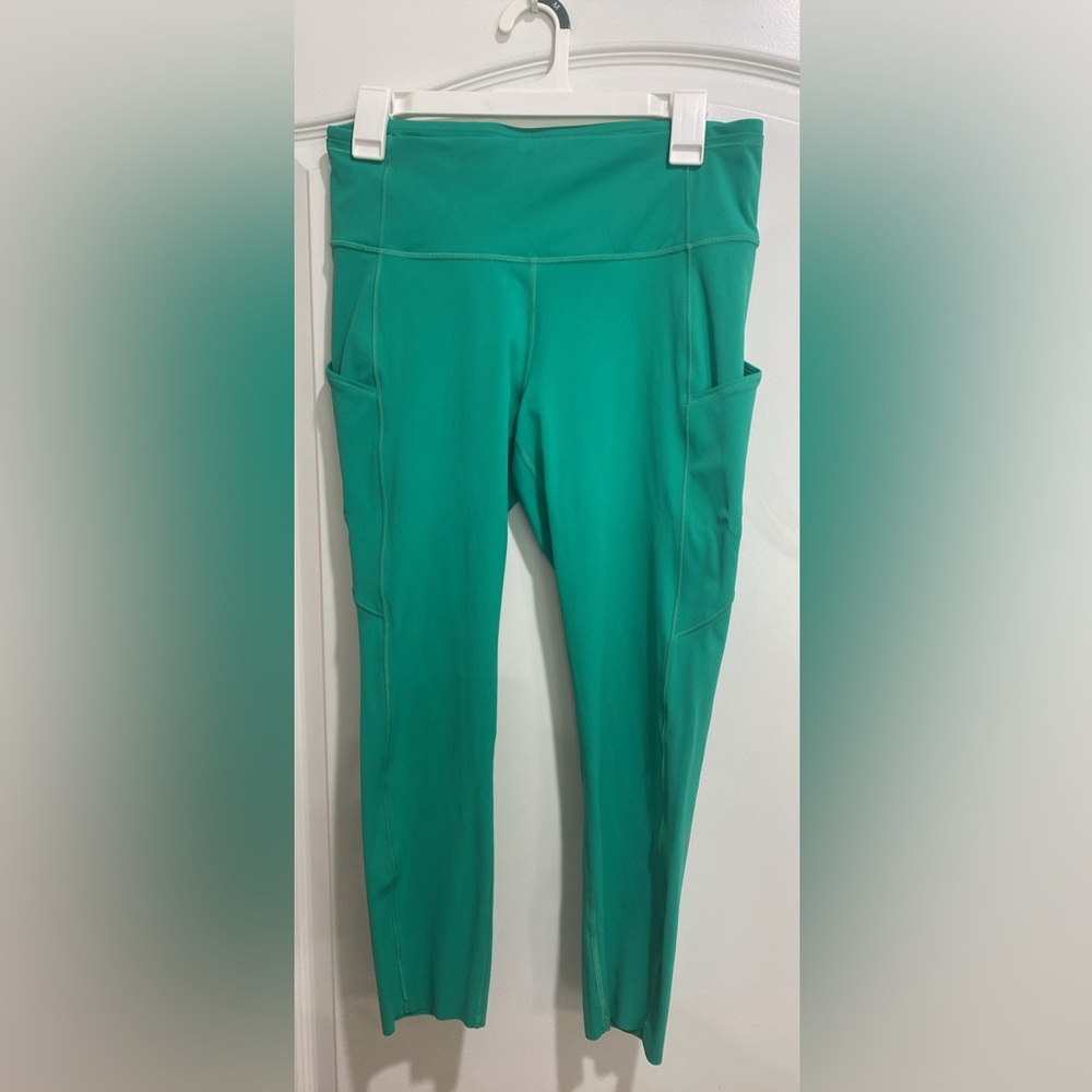 Lululemon Fast and Free High-Rise Crop 23" Kelly Green Size 10